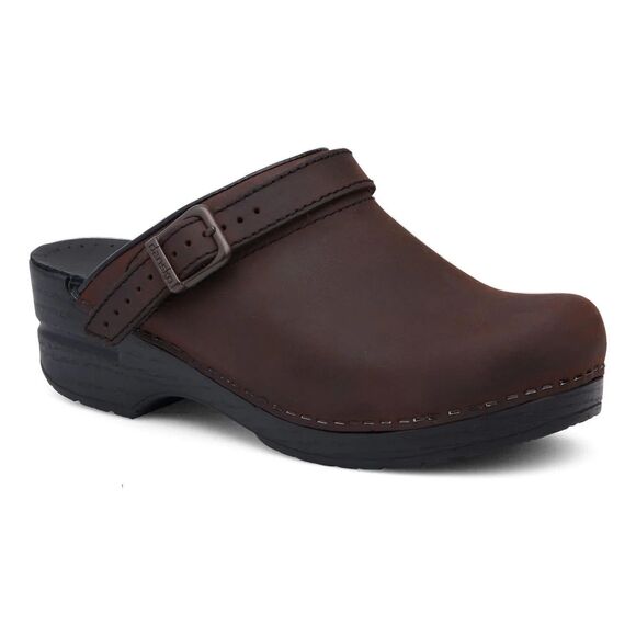 DANSKO WOMEN'S INGRID SLIP ON CLOG ANTIQUE BROWN NIB EU 35 US 5.5-6 - Picture 1 of 7